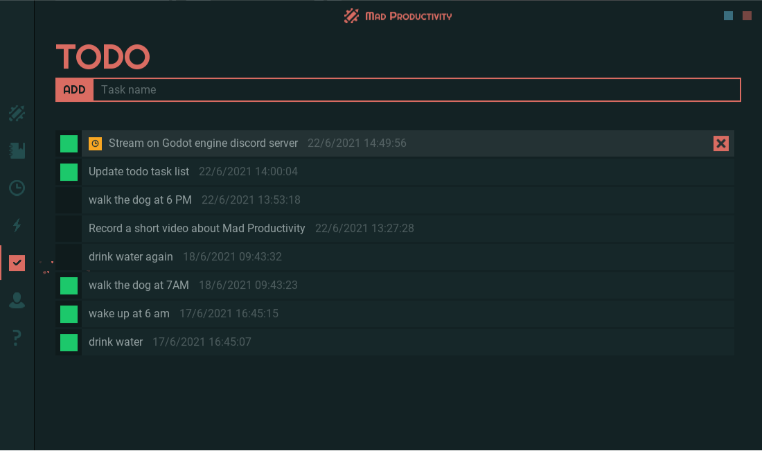 MAD PRODUCTIVITY SCREENSHOT 2